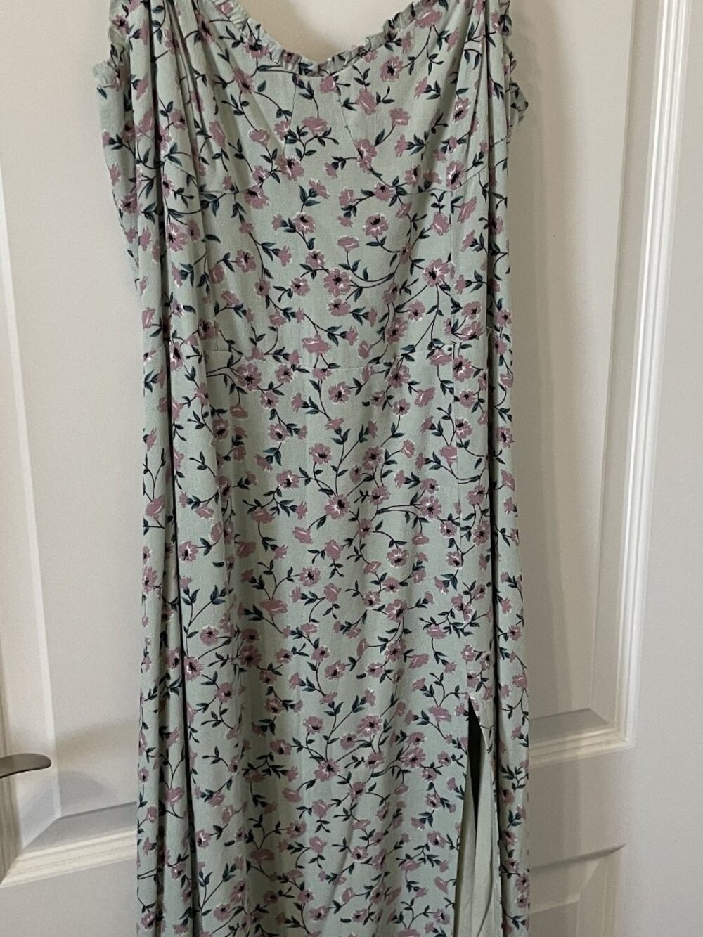 Audrey 3+1 Floral Tie‑Strap Dress – Light Green – Size SMALL NWT